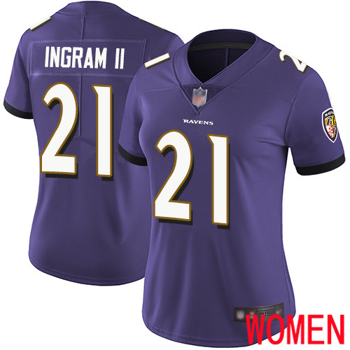 Baltimore Ravens Limited Purple Women Mark Ingram II Home Jersey NFL Football #21 Vapor Untouchable